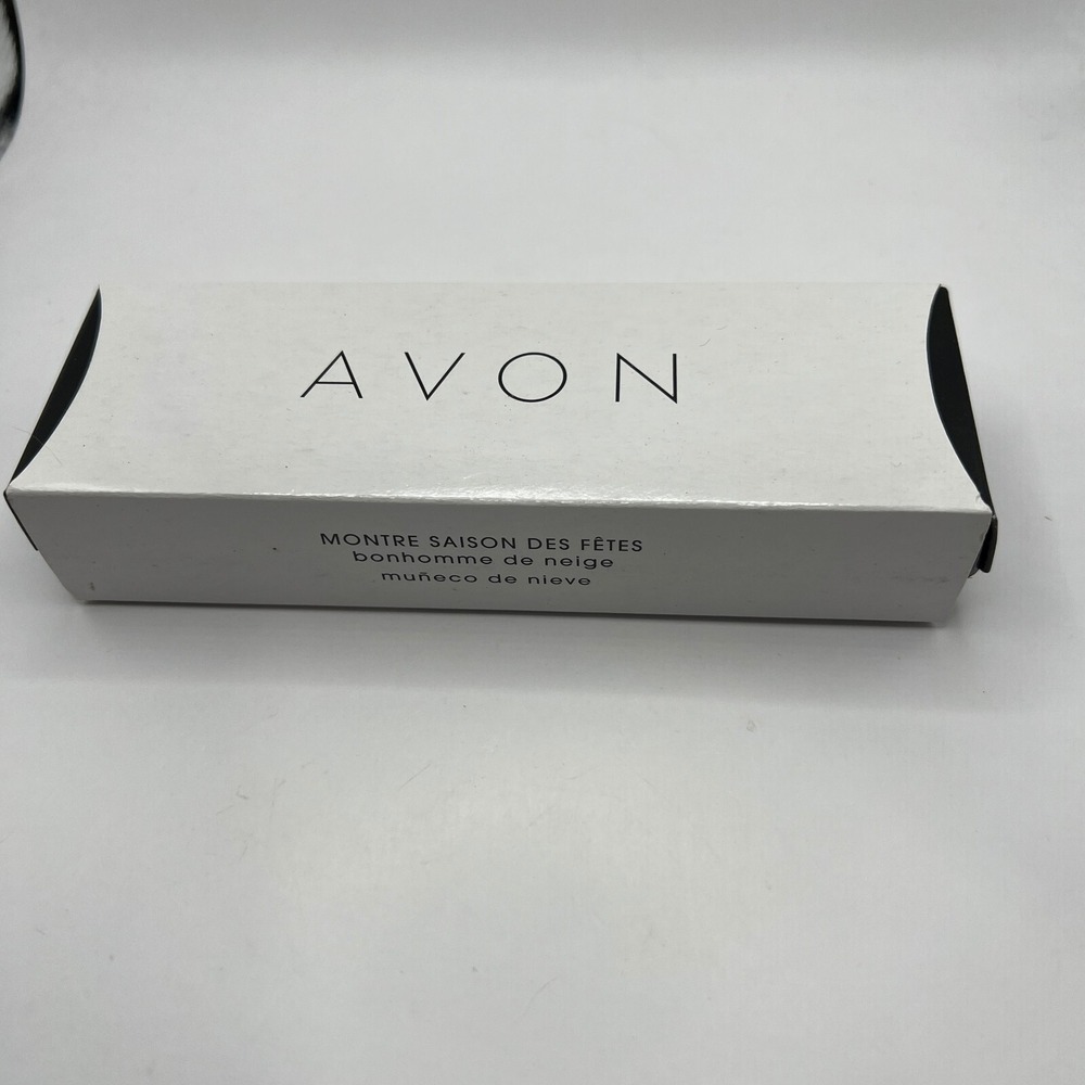 Avon Snowman Quartz Watch Tis the Season Black Band‎ Christmas Holiday - Picture 4 of 5
